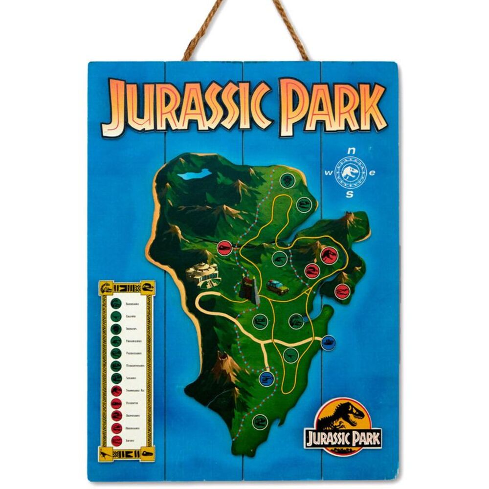 Jurassic Park - Woodart 3D - Isla Nublar 12"x16" Hanging Sign  COLLECTIBLES